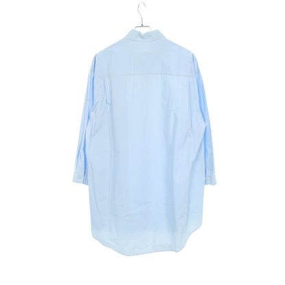 シャツワンピース 長袖 コットン ライトブルー エムエムシックスメゾンマルジェラ ワンピース MM6 MAISON MARGIELA