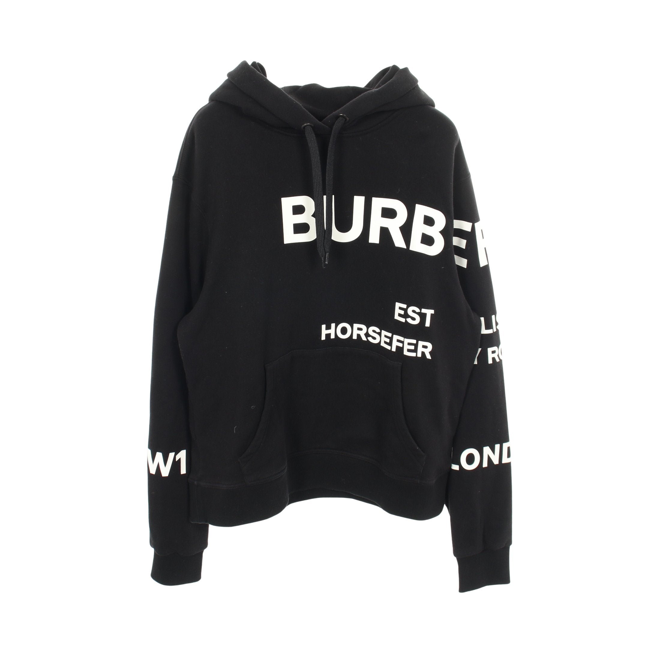 ホースフェリー プルオーバーパーカー コットン ブラック ホワイト