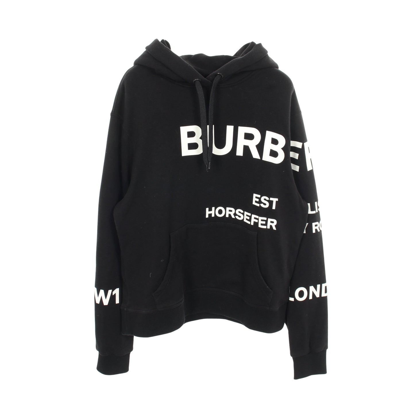 ホースフェリー プルオーバーパーカー コットン ブラック ホワイト バーバリー トップス BURBERRY