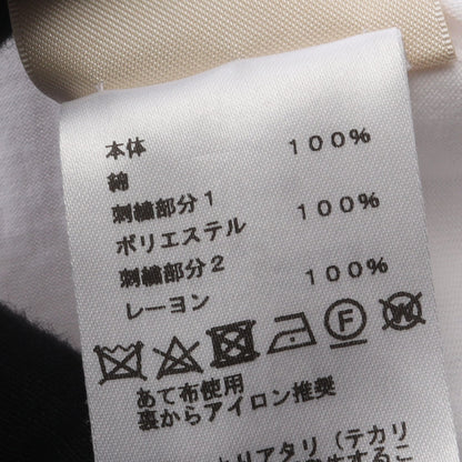 モザイク H刺繍 Tシャツ 半袖Tシャツ クルーネック コットン ホワイト エルメス トップス HERMES