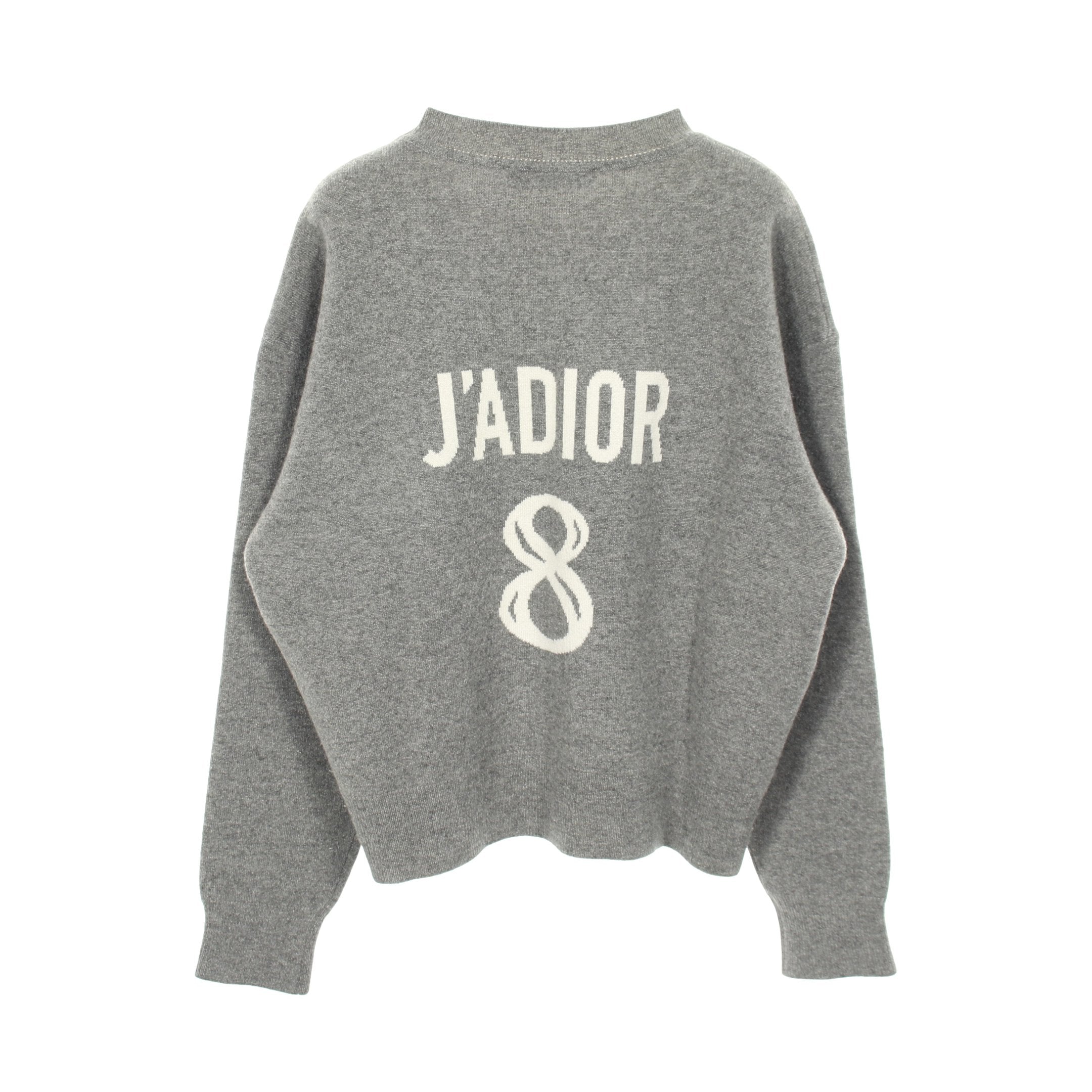 J'ADIOR 8 ニット クルーネック カシミヤ グレー クリスチャン