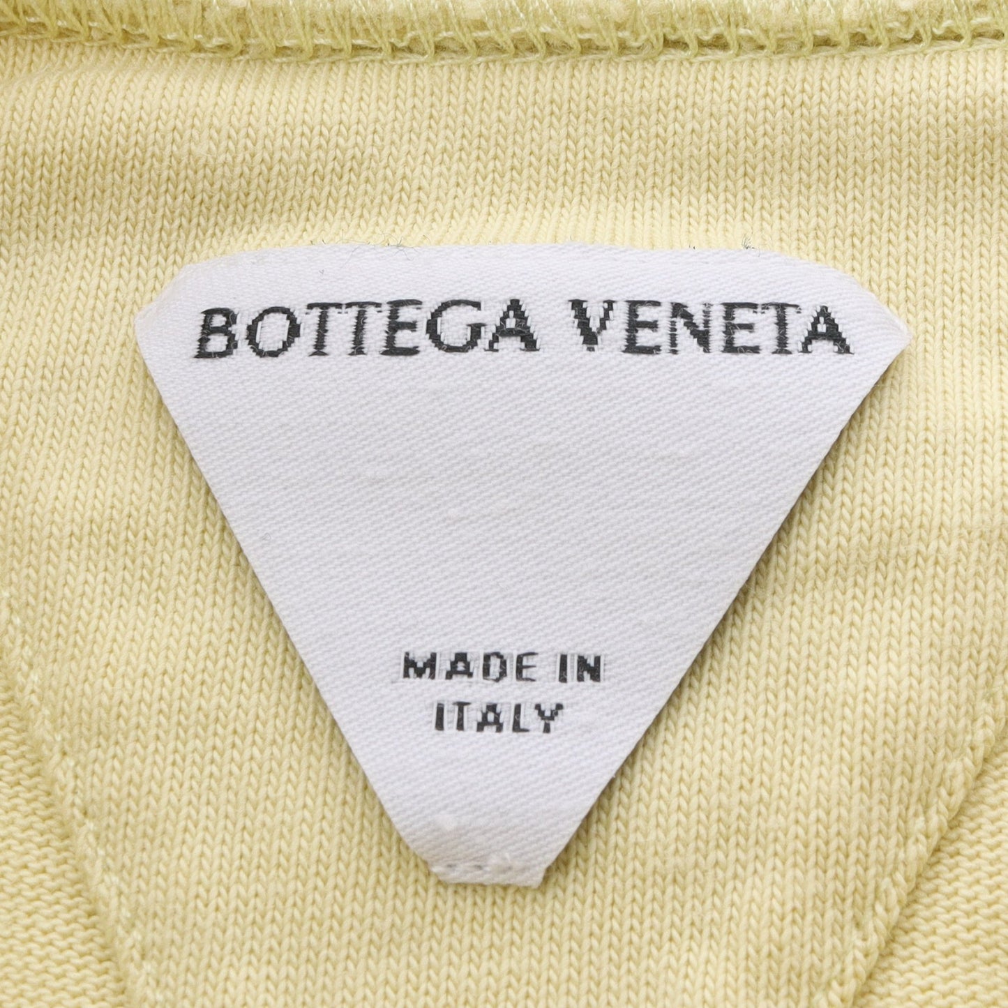 ヘビージャージー スクエアネック 半袖Tシャツ コットン ライトイエロー ボッテガヴェネタ トップス BOTTEGA VENETA