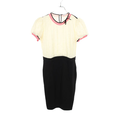 レース切替 ワンピース レーヨン ナイロン オフホワイト ブラック ピンク レッドヴァレンティノ ワンピース RED VALENTINO