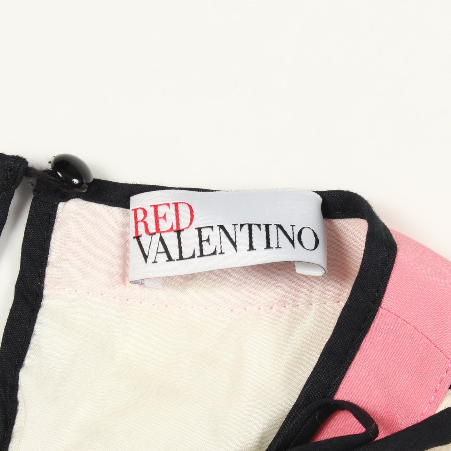 レース切替 ワンピース レーヨン ナイロン オフホワイト ブラック ピンク レッドヴァレンティノ ワンピース RED VALENTINO