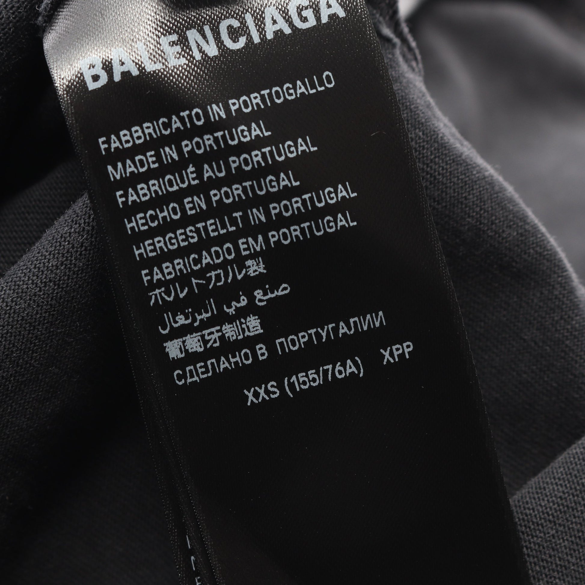 ロゴ刺繍 Tシャツ 半袖Tシャツ クルーネック コットン ダークグレー ヴィンテージ加工 バレンシアガ トップス BALENCIAGA
