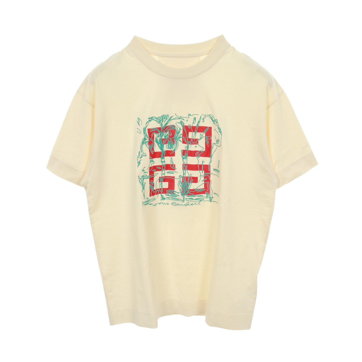 4G 半袖Tシャツ クルーネック コットン アイボリー マルチカラー ジバンシィ トップス GIVENCHY