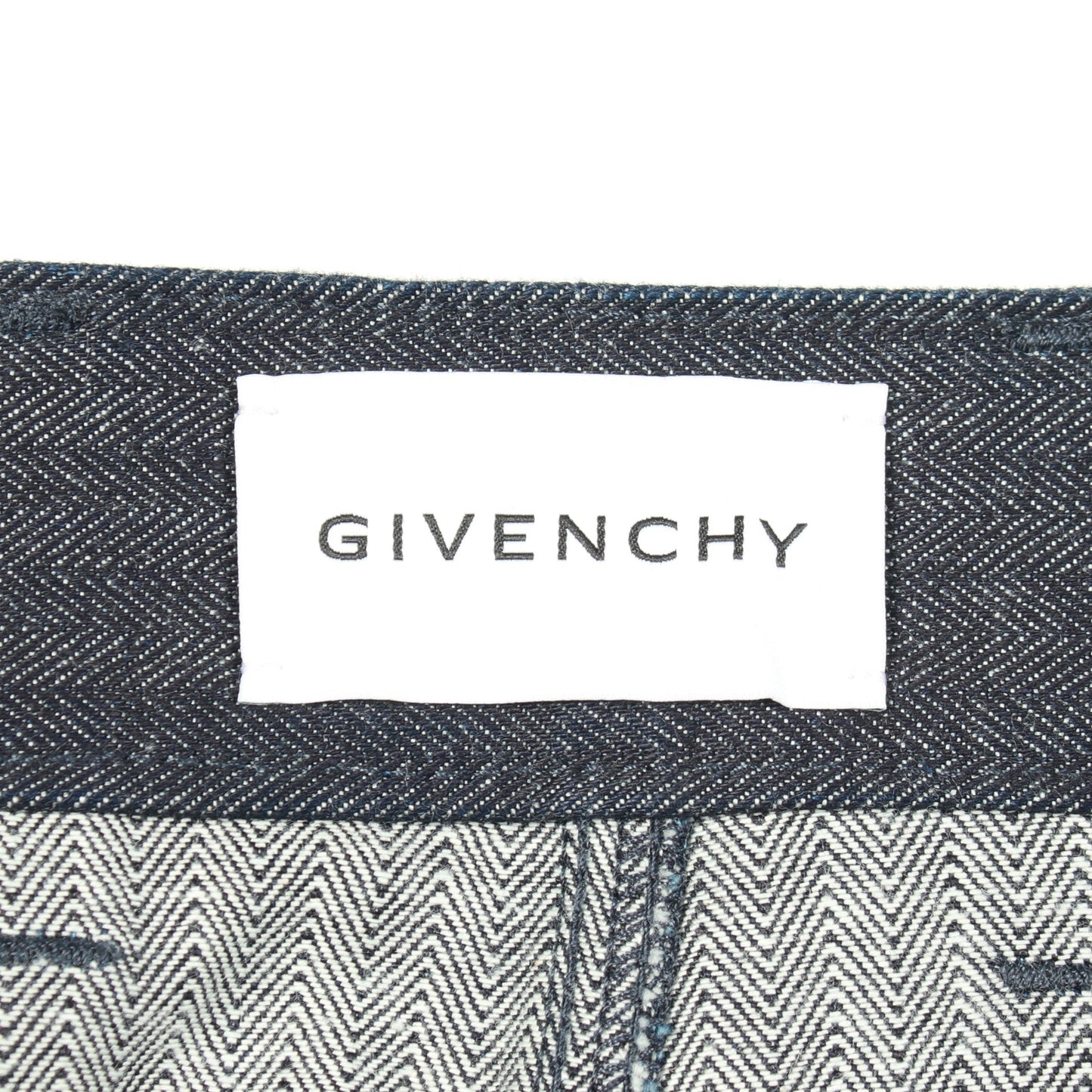 クチュールシーム ヘリンボーン デニムパンツ カーゴパンツ コットン インディゴブルー ジバンシィ ボトムス GIVENCHY
