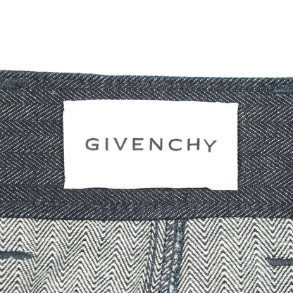 クチュールシーム ヘリンボーン デニムパンツ カーゴパンツ コットン インディゴブルー ジバンシィ ボトムス GIVENCHY