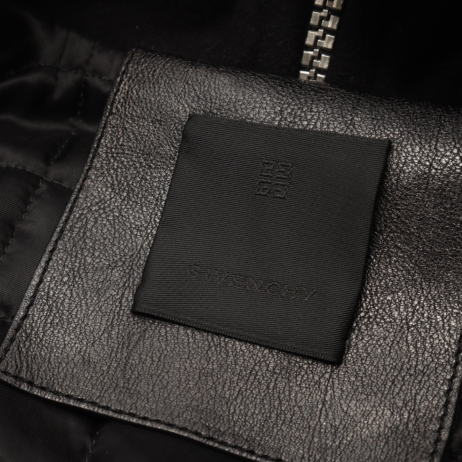 バーシティ ブルゾン ジャケット レザー ウール ブラック フード付き ジバンシィ アウター GIVENCHY