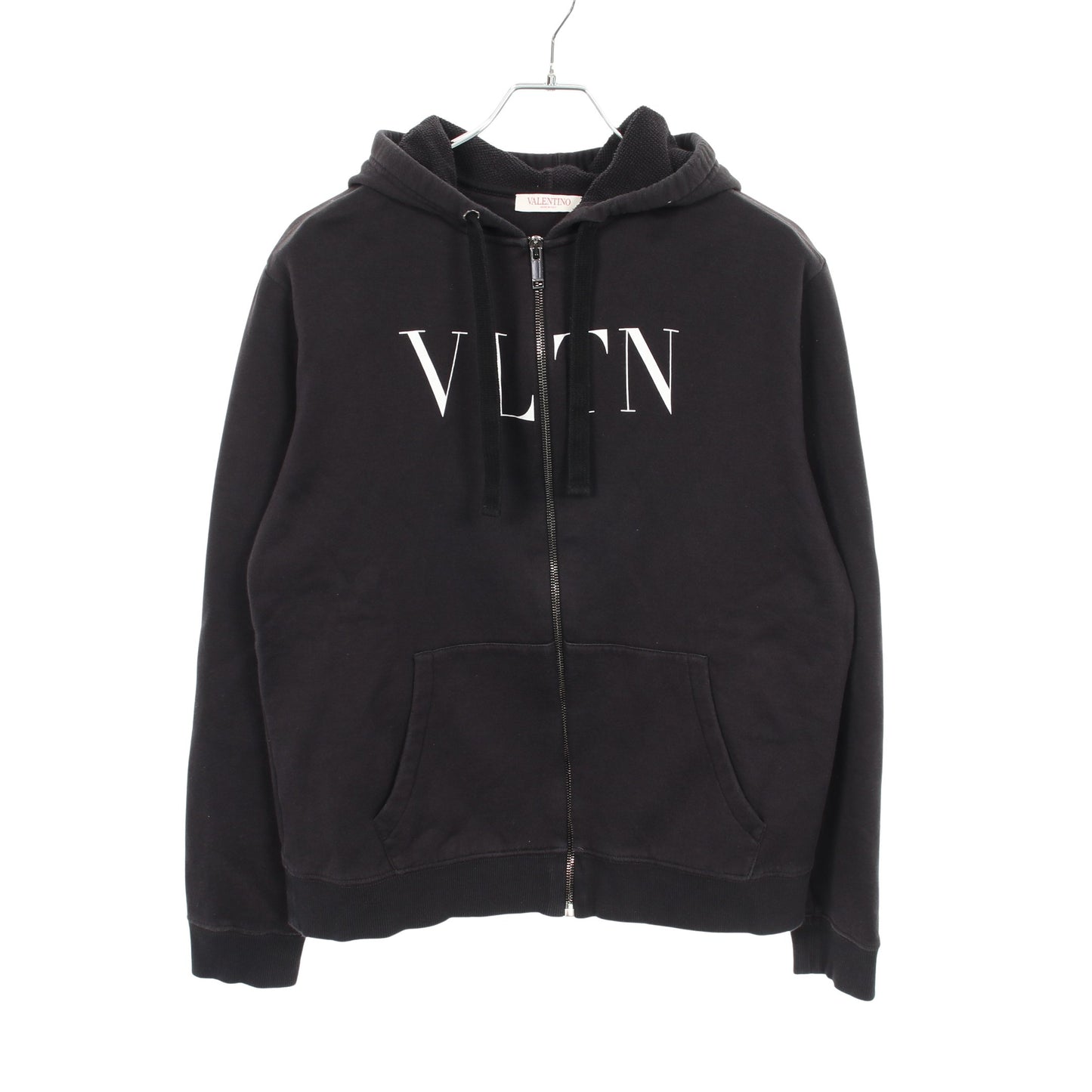 VLTNロゴ ジップアップパーカー コットン ブラック ヴァレンティノ トップス VALENTINO