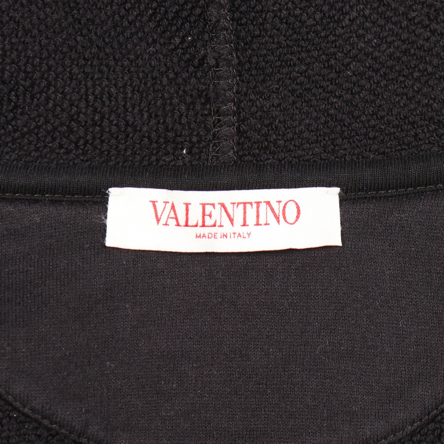 VLTNロゴ ジップアップパーカー コットン ブラック ヴァレンティノ トップス VALENTINO
