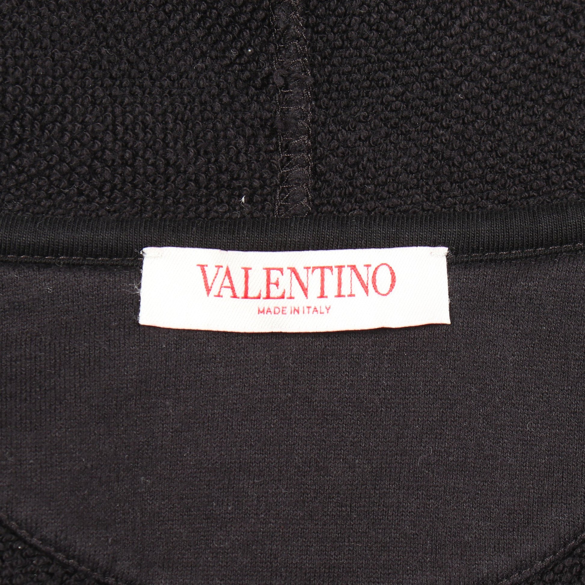 VLTNロゴ ジップアップパーカー コットン ブラック ヴァレンティノ トップス VALENTINO