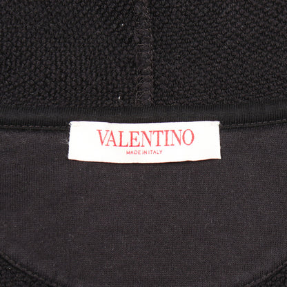 VLTNロゴ ジップアップパーカー コットン ブラック ヴァレンティノ トップス VALENTINO