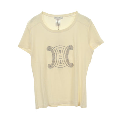 マカダム 半袖Tシャツ コットン アイボリー ブルー セリーヌ トップス CELINE