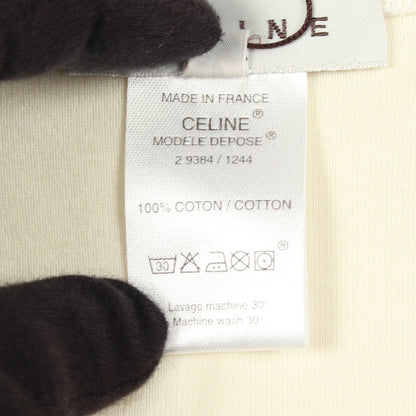 マカダム 半袖Tシャツ コットン アイボリー ブルー セリーヌ トップス CELINE