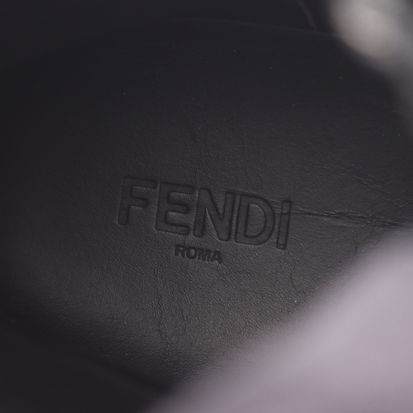 フォース FF柄 サイドジップ ブーツ レザー キャンバス ブラック フェンディ シューズ FENDI