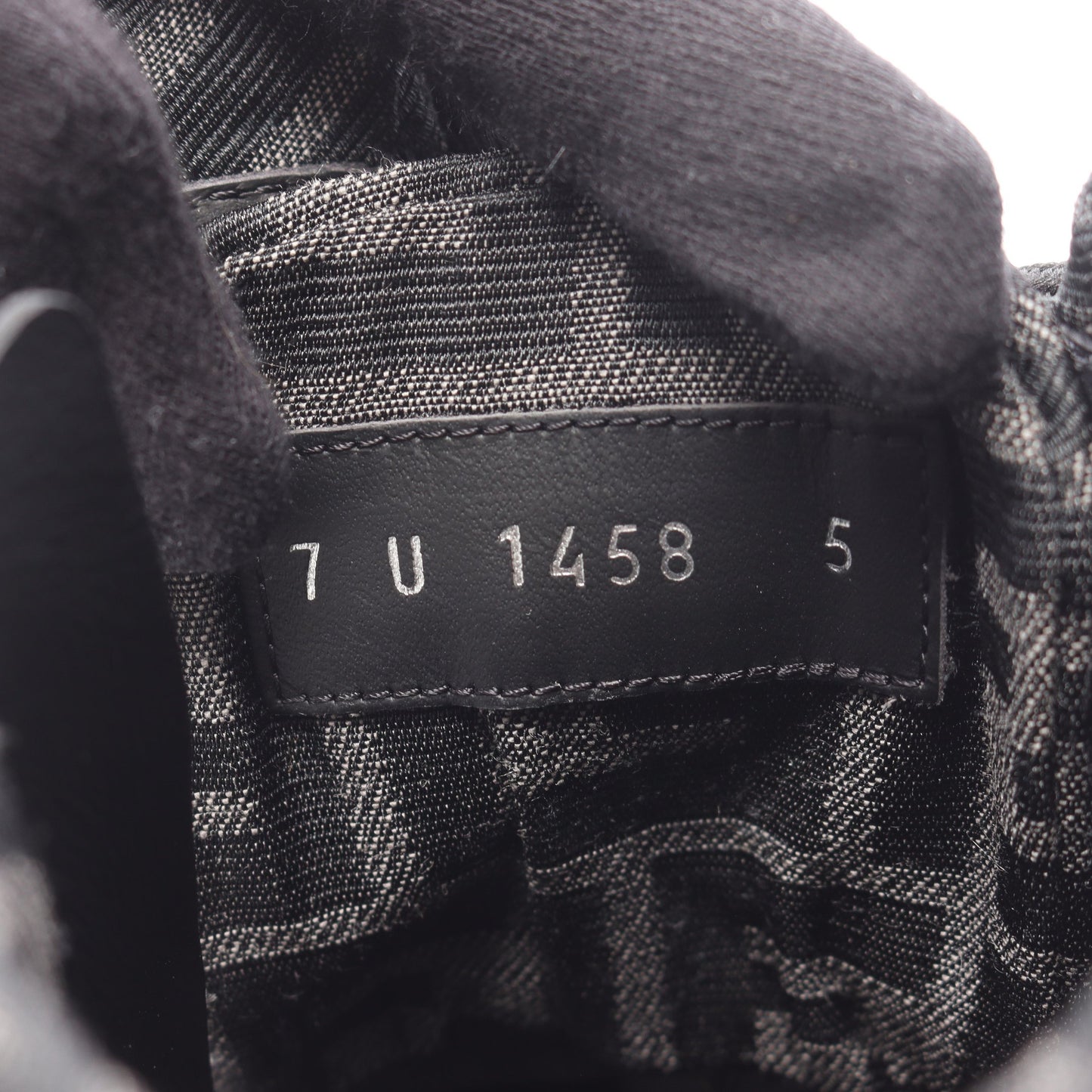 フォース FF柄 サイドジップ ブーツ レザー キャンバス ブラック フェンディ シューズ FENDI
