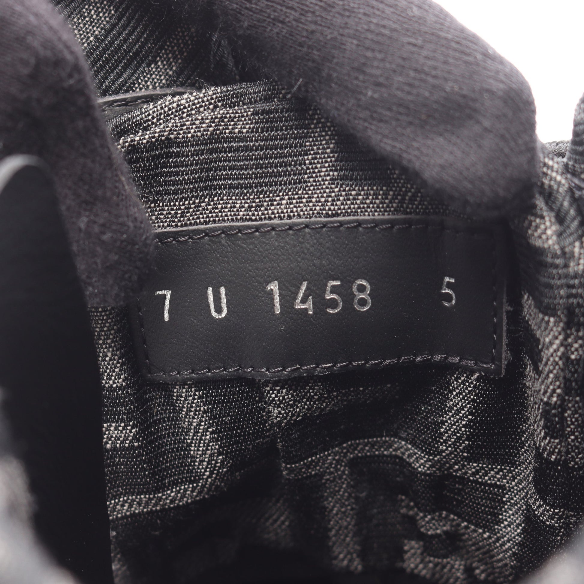 フォース FF柄 サイドジップ ブーツ レザー キャンバス ブラック フェンディ シューズ FENDI