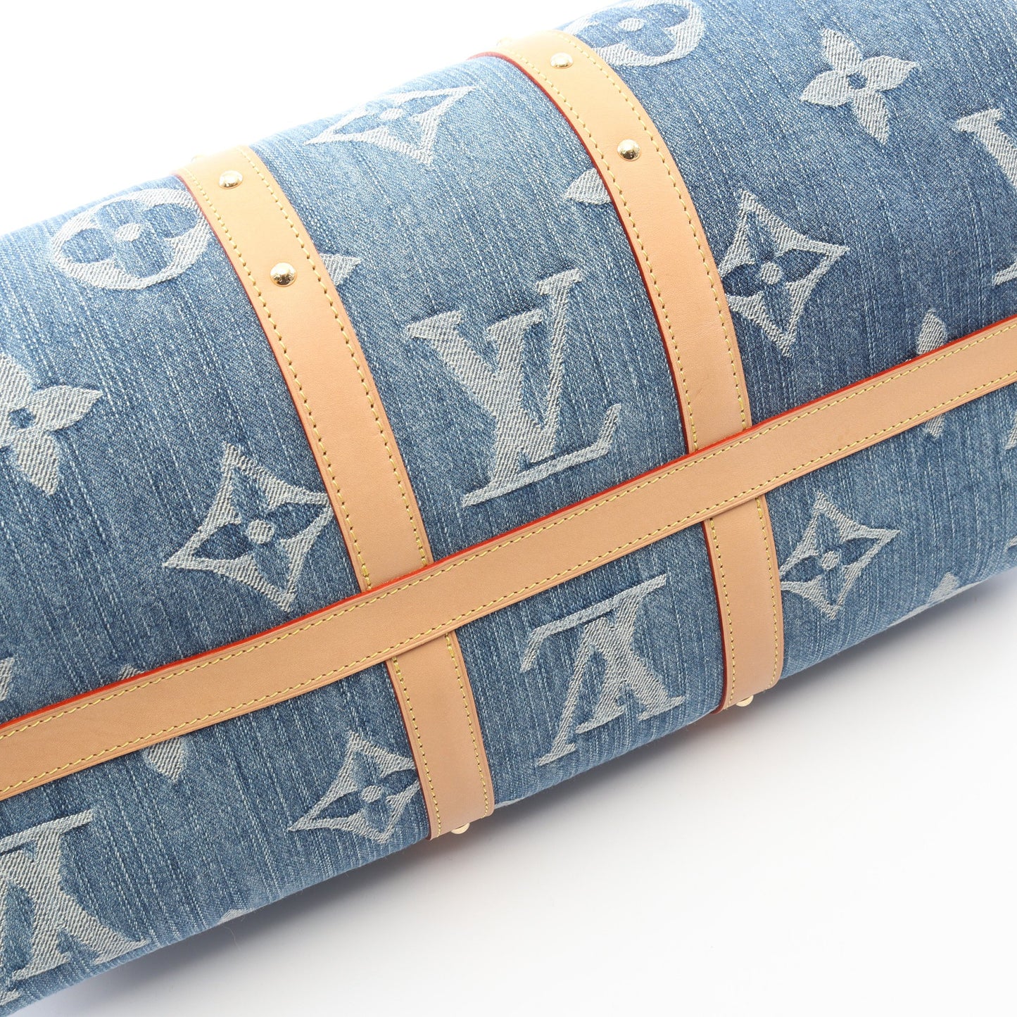 LV リミックス キーポル バンドリエール 45 モノグラムデニム ボストンバッグ デニム レザー ブルー 2WAY ルイヴィトン バッグ LOUIS VUITTON