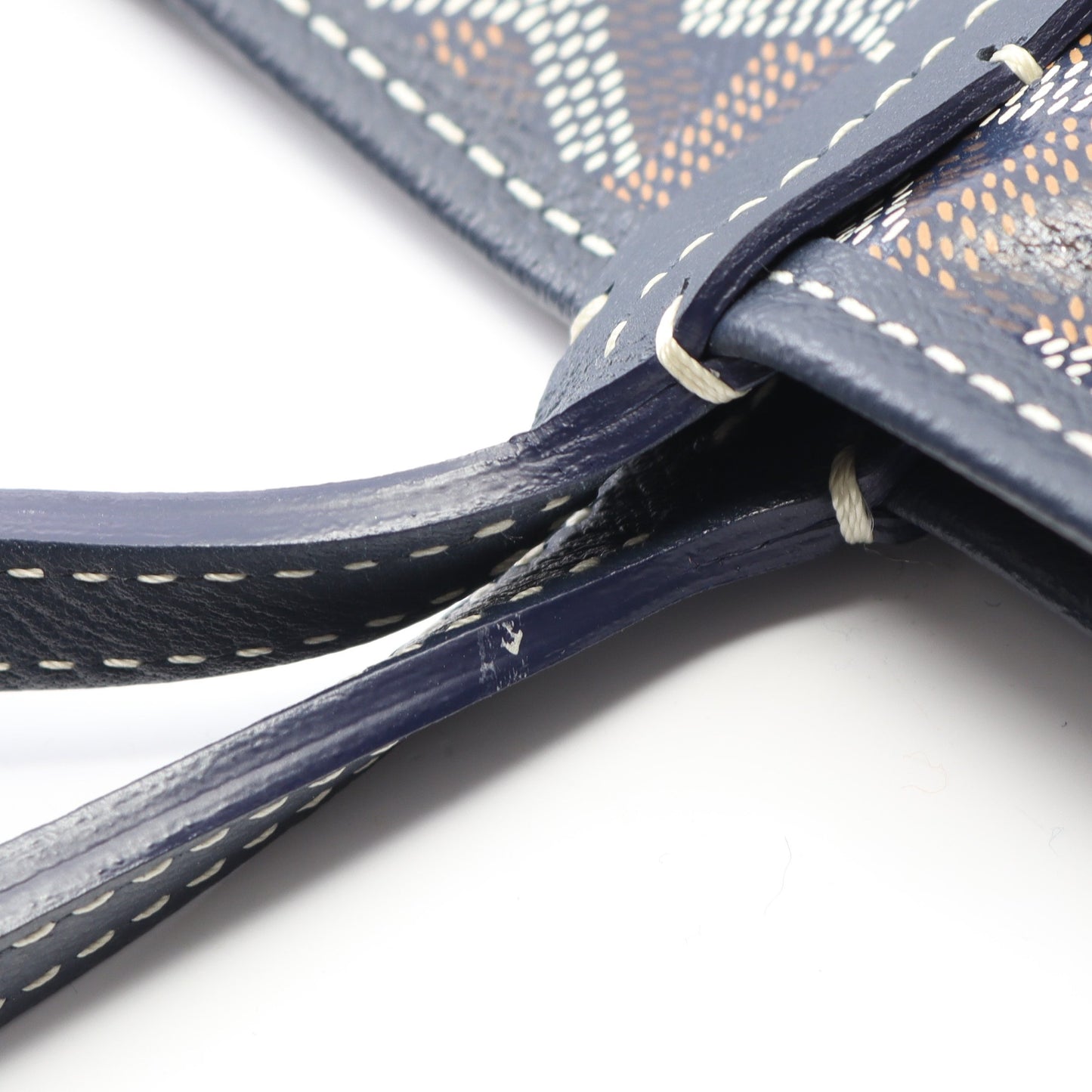 サンルイPM ハンドバッグ トートバッグ コーティングキャンバス レザー ネイビー マルチカラー ゴヤール バッグ GOYARD