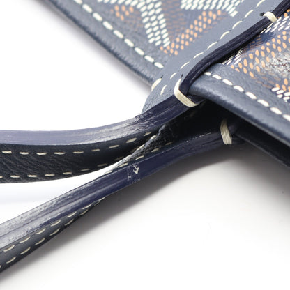 サンルイPM ハンドバッグ トートバッグ コーティングキャンバス レザー ネイビー マルチカラー ゴヤール バッグ GOYARD