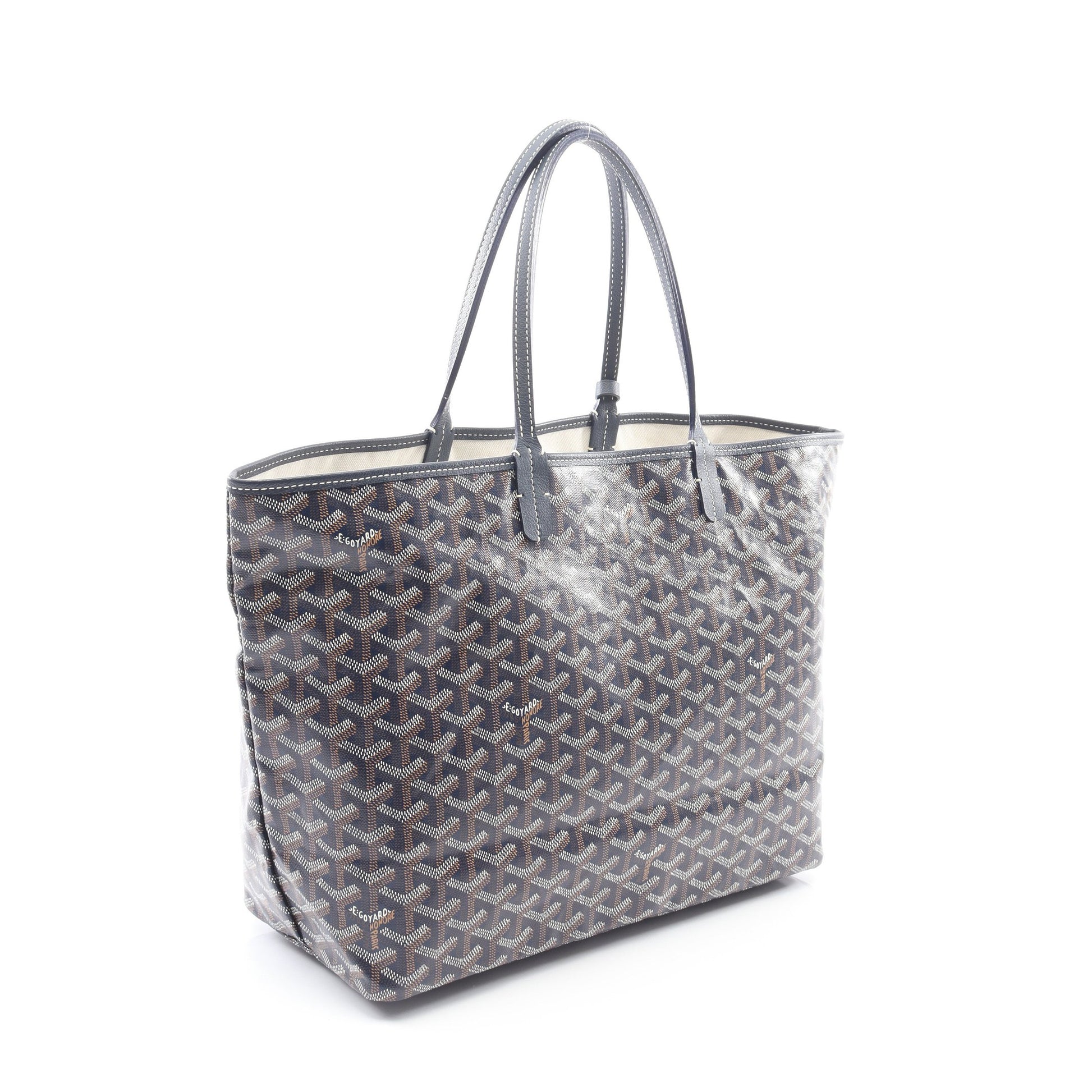 サンルイPM ハンドバッグ トートバッグ コーティングキャンバス レザー ネイビー マルチカラー ゴヤール バッグ GOYARD