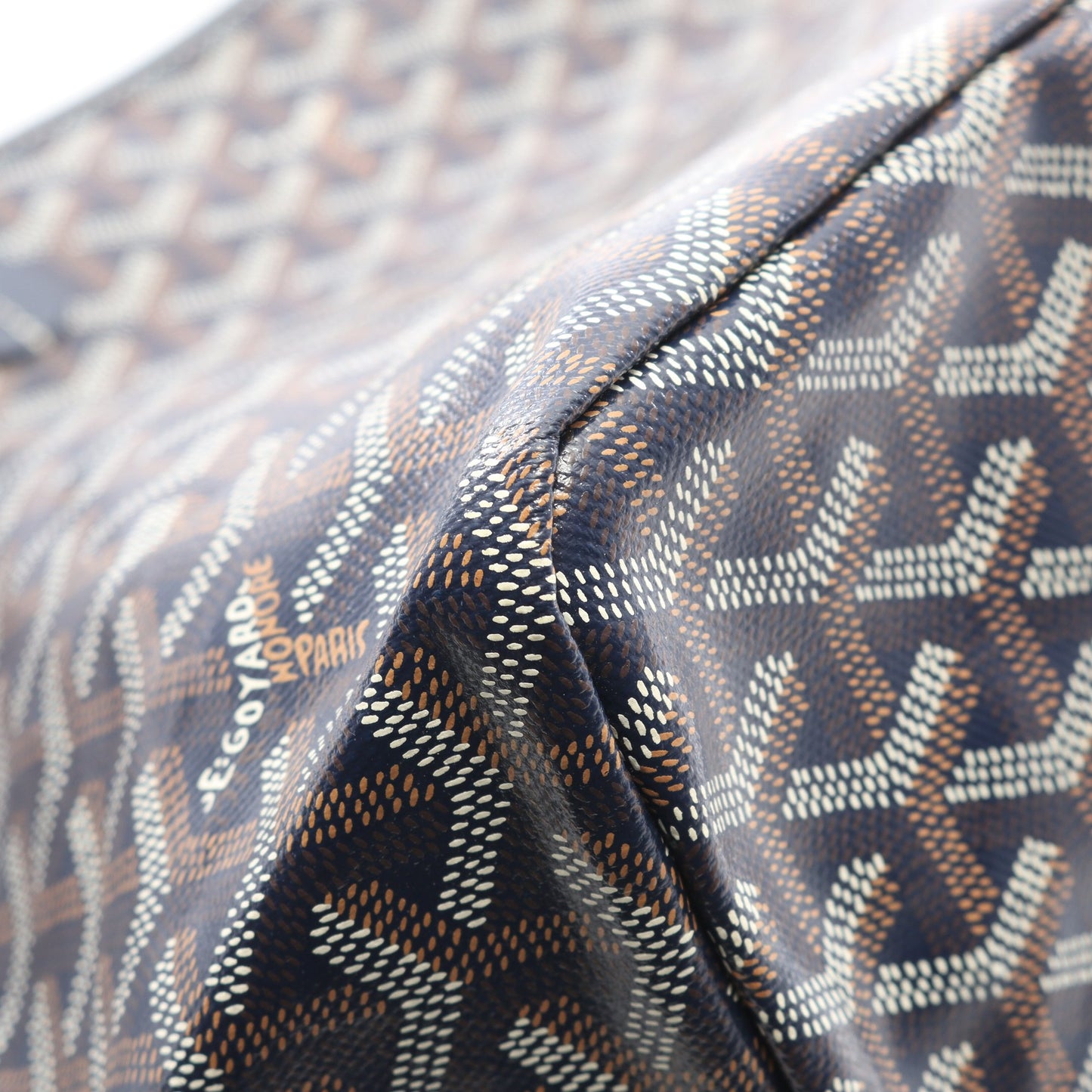 サンルイPM ハンドバッグ トートバッグ コーティングキャンバス レザー ネイビー マルチカラー ゴヤール バッグ GOYARD