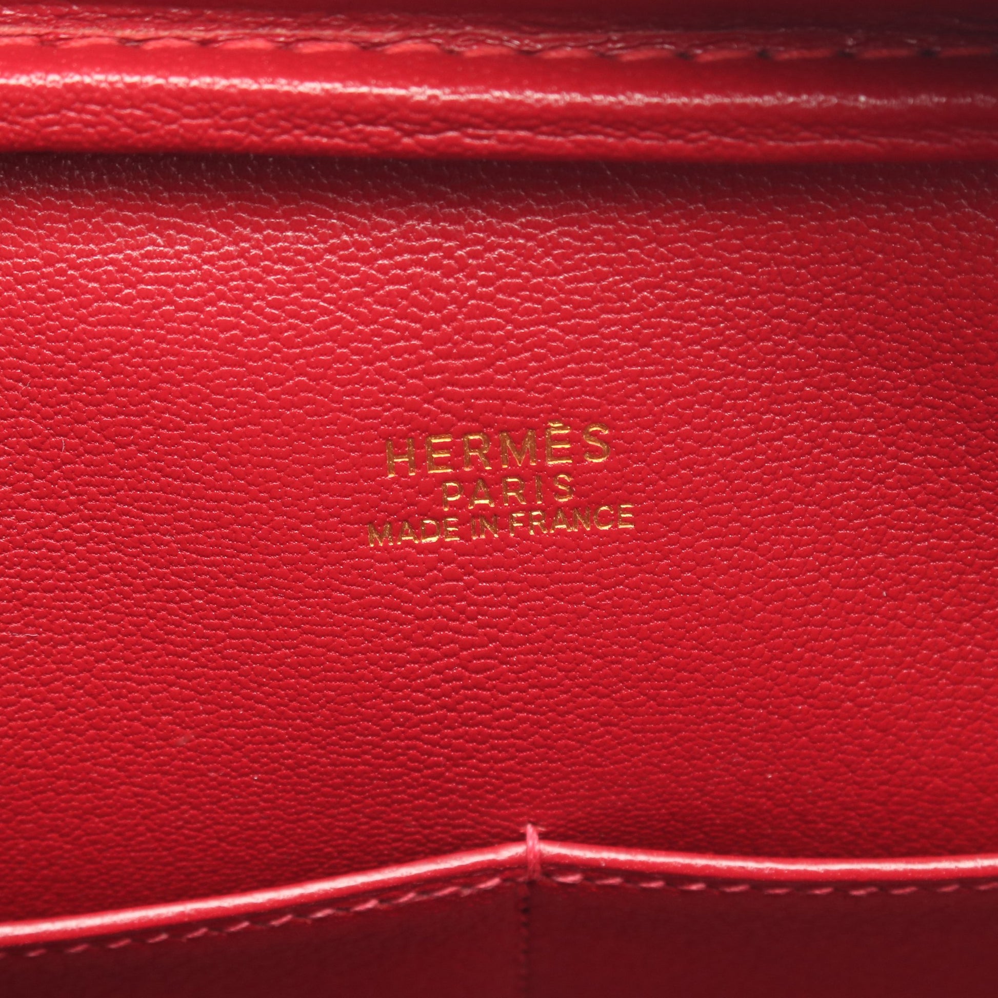 プリュム28 ルージュヴィフ ハンドバッグ オーストリッチ レッド ゴールド金具 □F刻印 エルメス バッグ HERMES