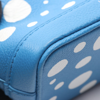 LOUIS VUITTON × yayoi kusama ナノ ノエ インフィニティドット ショルダーバッグ PVC レザー ブルー ホワイト ルイヴィトン バッグ LOUIS VUITTON