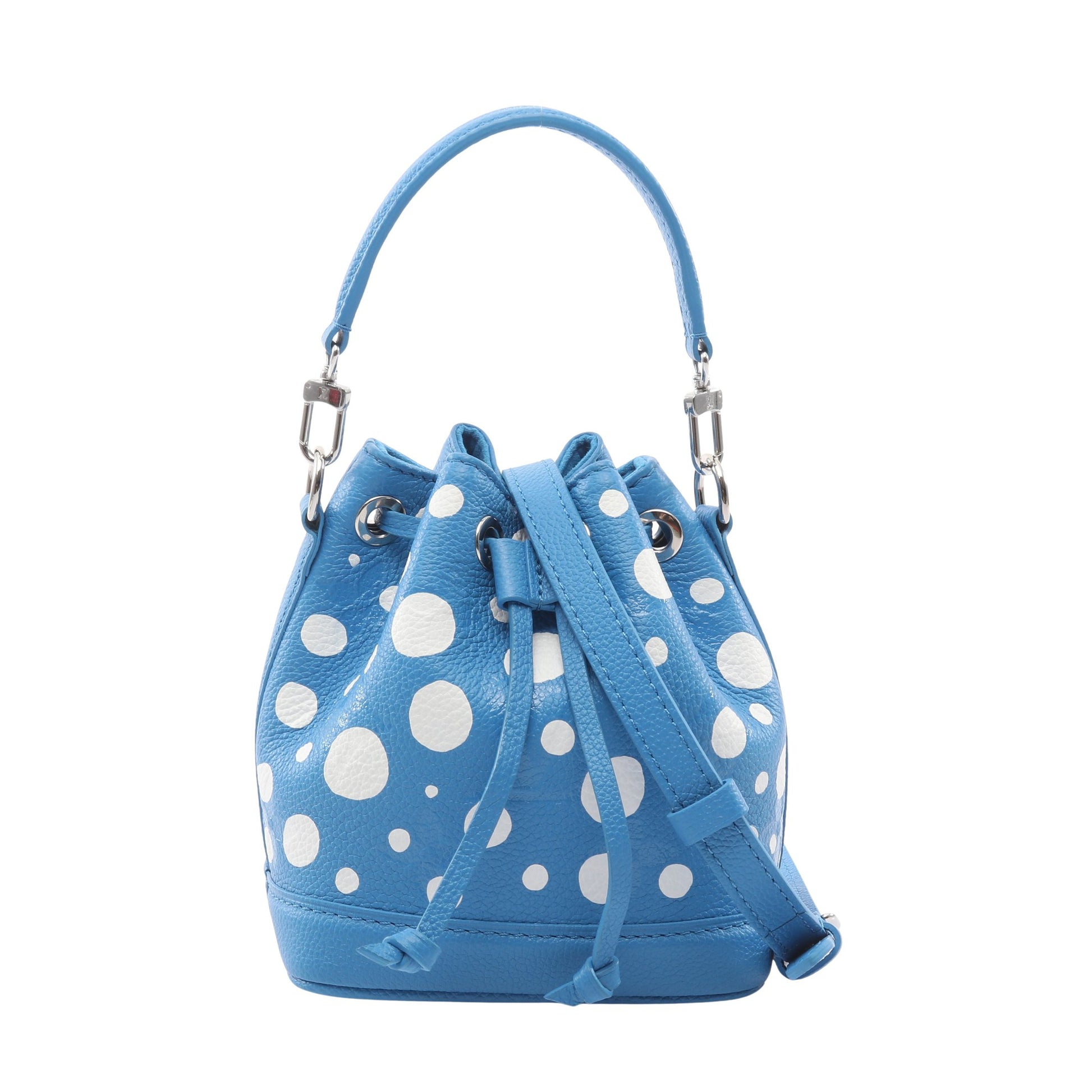LOUIS VUITTON × yayoi kusama ナノ ノエ インフィニティドット ショルダーバッグ PVC レザー ブルー ホワイト ルイヴィトン バッグ LOUIS VUITTON