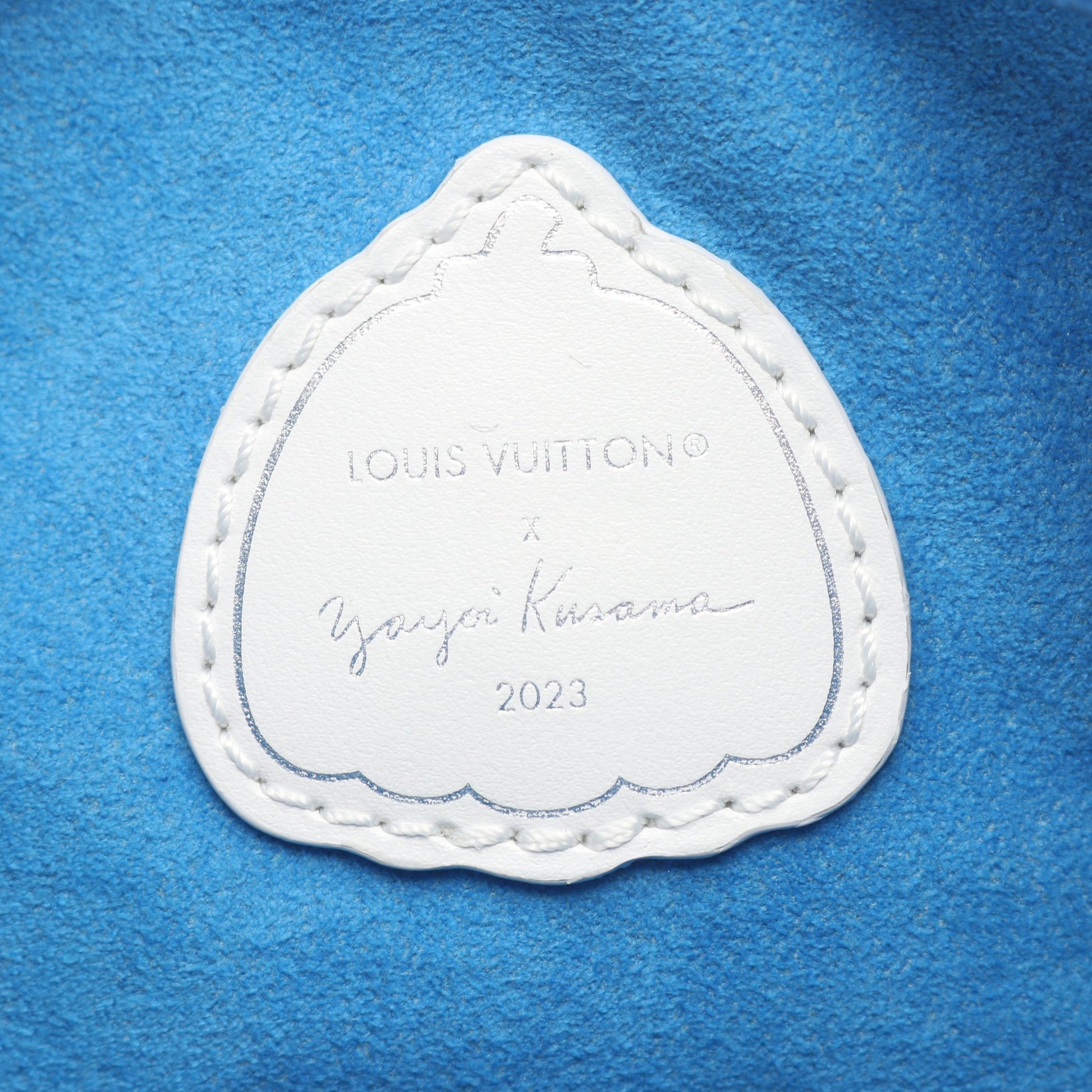 LOUIS VUITTON × yayoi kusama ナノ ノエ インフィニティドット ショルダーバッグ PVC レザー ブルー ホワイト ルイヴィトン バッグ LOUIS VUITTON