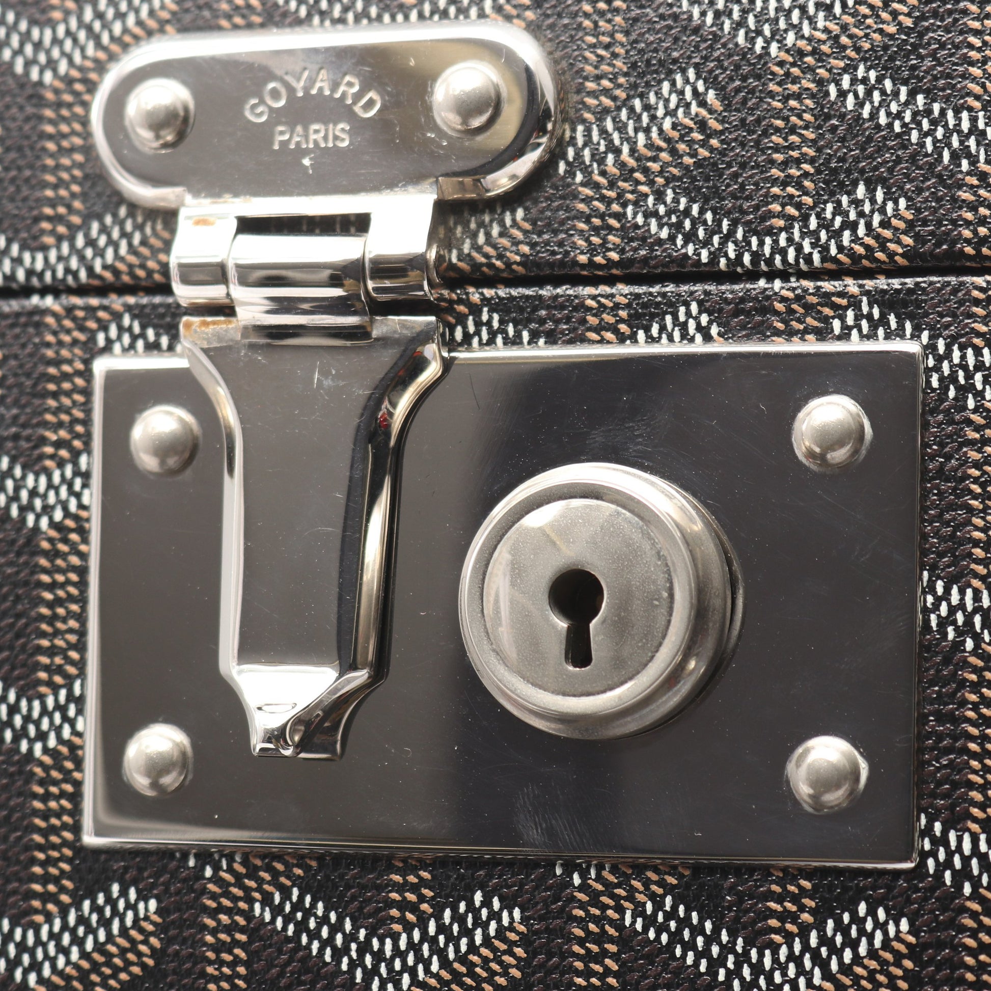 サルデーニュ ヴァニティケース トランクケース PVC レザー ブラック ブラウン ゴヤール バッグ GOYARD
