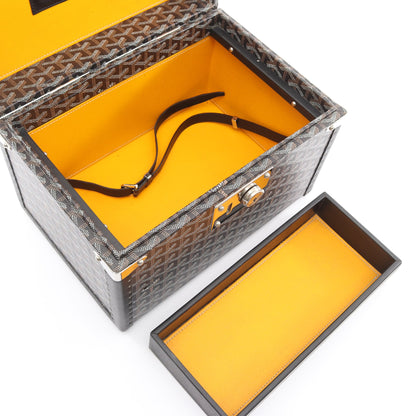 サルデーニュ ヴァニティケース トランクケース PVC レザー ブラック ブラウン ゴヤール バッグ GOYARD