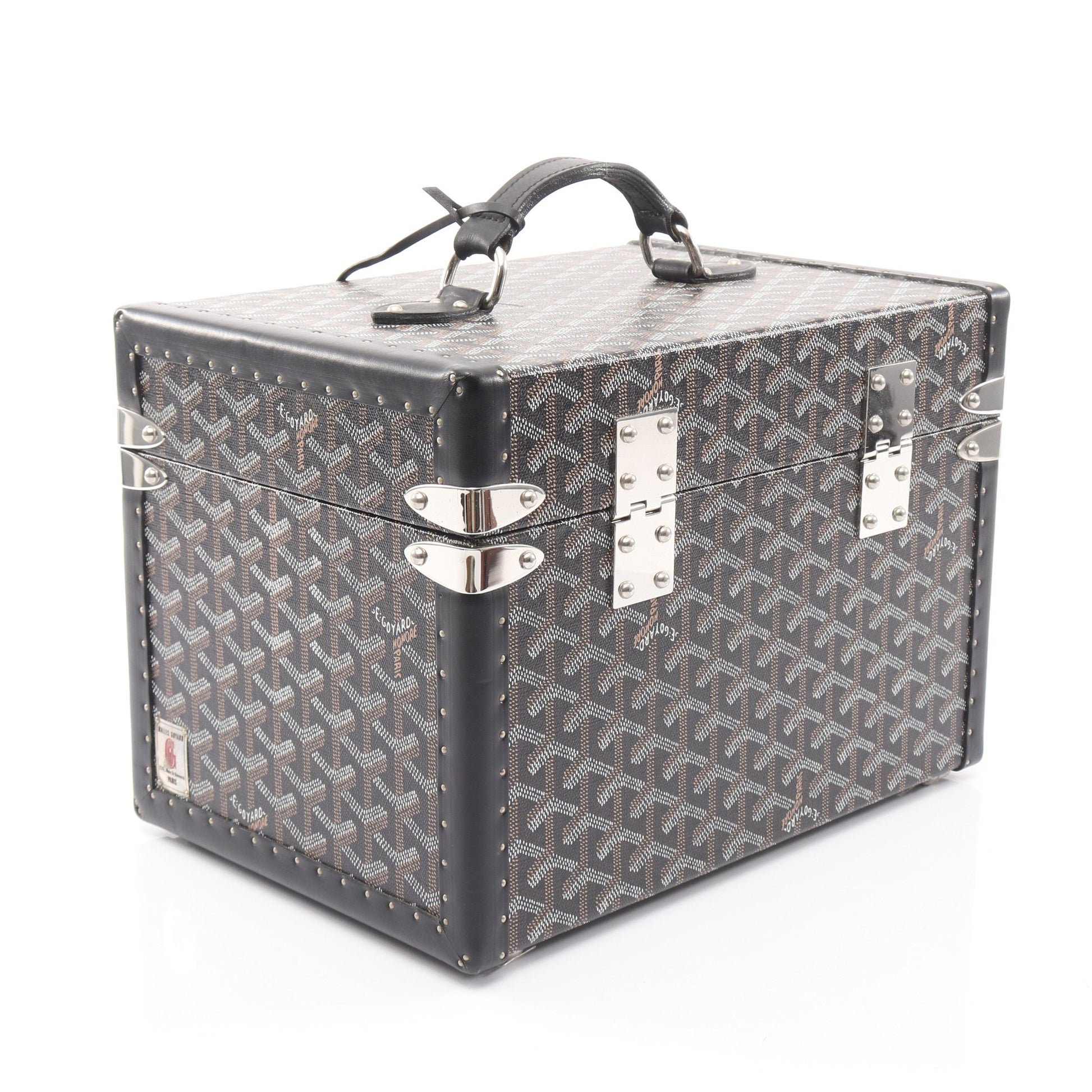 サルデーニュ ヴァニティケース トランクケース PVC レザー ブラック ブラウン ゴヤール バッグ GOYARD