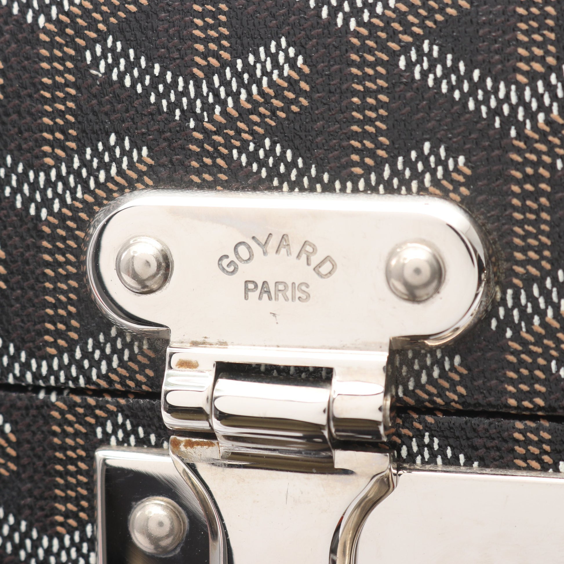 サルデーニュ ヴァニティケース トランクケース PVC レザー ブラック ブラウン ゴヤール バッグ GOYARD