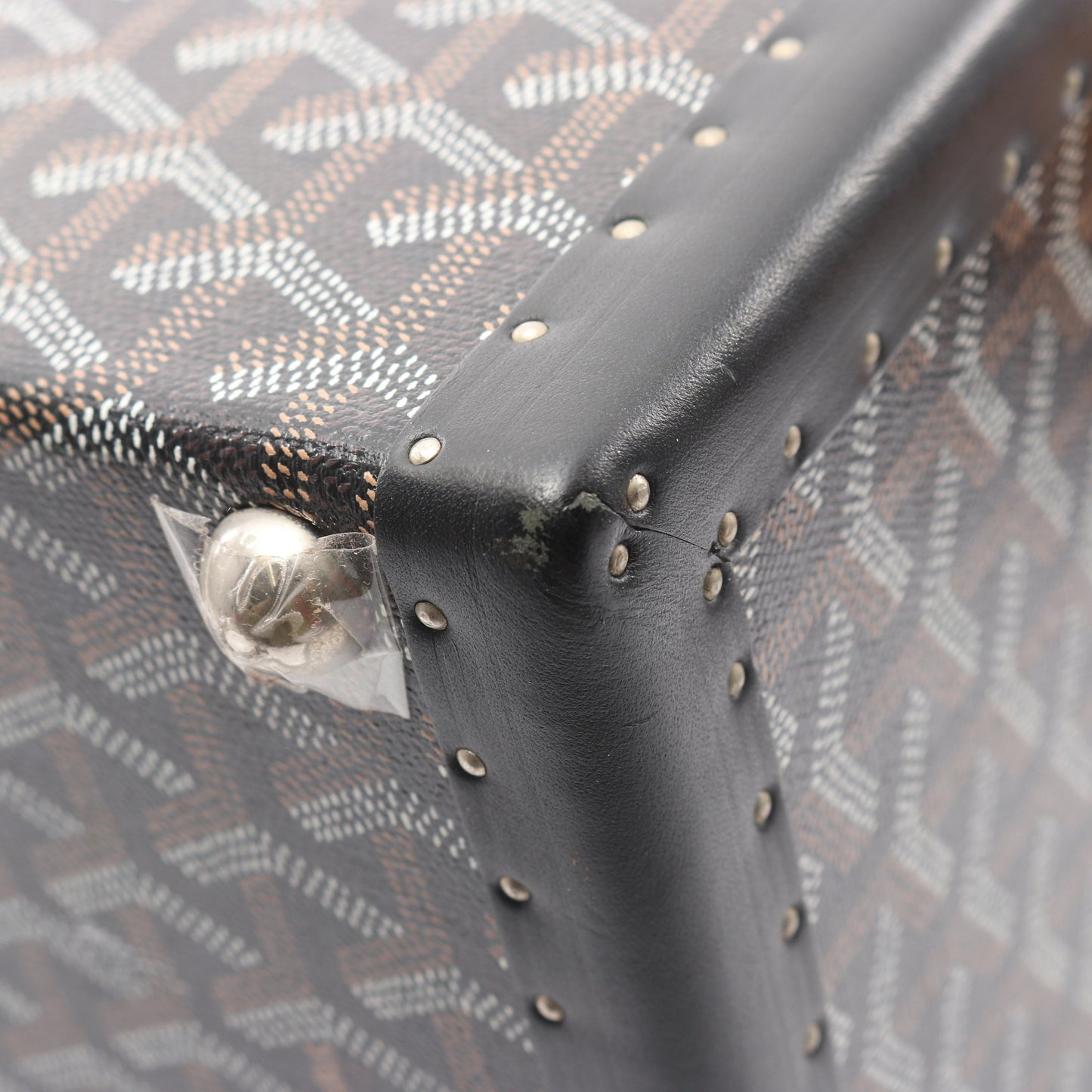 サルデーニュ ヴァニティケース トランクケース PVC レザー ブラック ブラウン ゴヤール バッグ GOYARD
