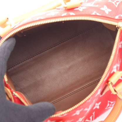 スピーディ P9 バンドリエール25 ルージュ ハンドバッグ PVC レザー レッド 2WAY ルイヴィトン バッグ LOUIS VUITTON