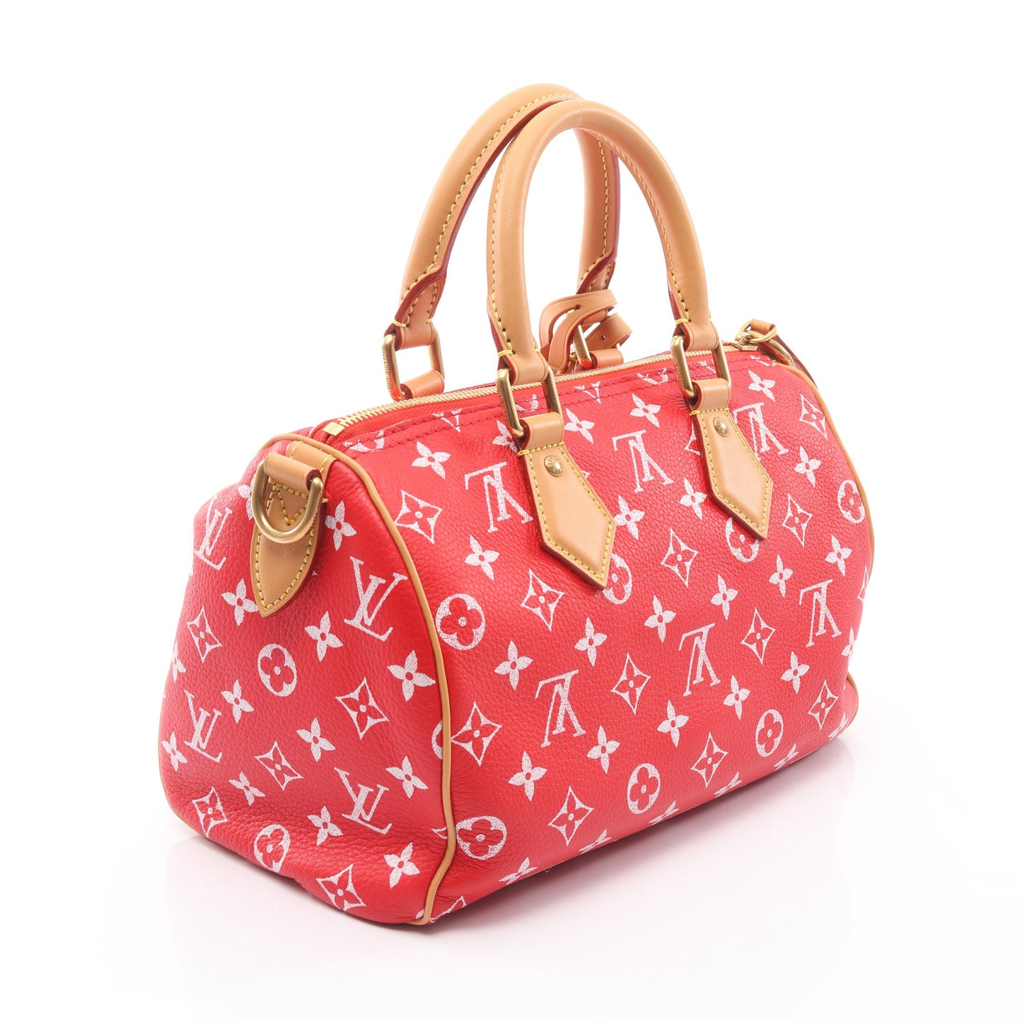スピーディ P9 バンドリエール25 ルージュ ハンドバッグ PVC レザー レッド 2WAY ルイヴィトン バッグ LOUIS VUITTON