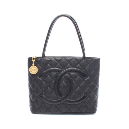 復刻トート ハンドバッグ トートバッグ キャビアスキン ブラック ゴールド金具 シャネル バッグ CHANEL