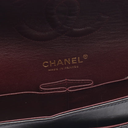 マトラッセ Wフラップ Wチェーンショルダーバッグ ラムスキン ブラック ゴールド金具 シャネル バッグ CHANEL