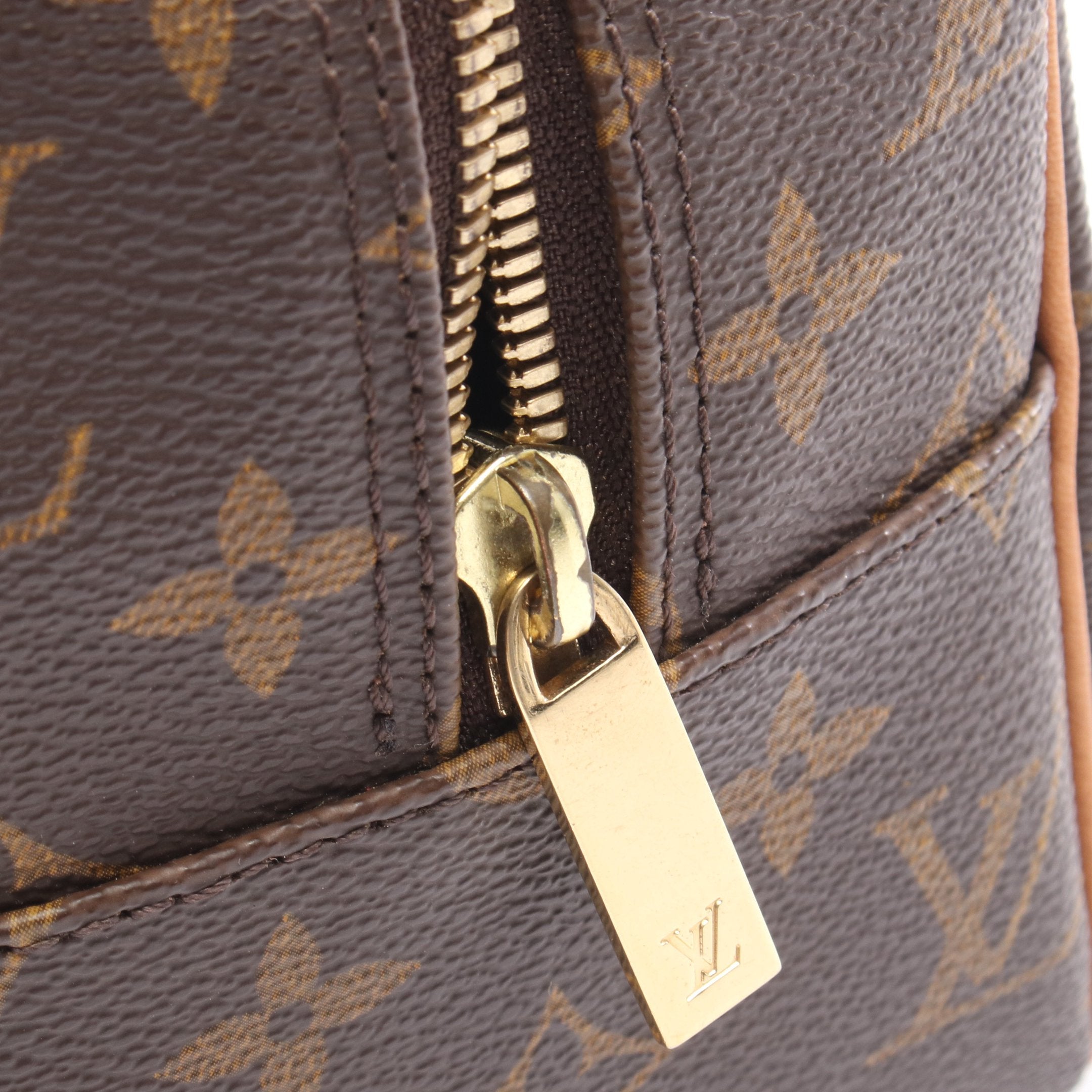 シテMM モノグラム ショルダーバッグ PVC レザー ブラウン ルイ