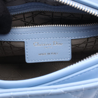 LADY DIOR レディディオール カナージュ ハンドバッグ レザー ライトブルー 2WAY クリスチャンディオール バッグ Christian Dior