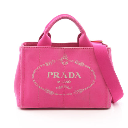 CANAPA カナパ ハンドバッグ トートバッグ キャンバス ピンク 2WAY プラダ バッグ PRADA