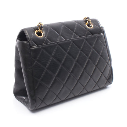 マトラッセ チェーンショルダーバッグ ラムスキン ブラック ゴールド金具 シャネル バッグ CHANEL