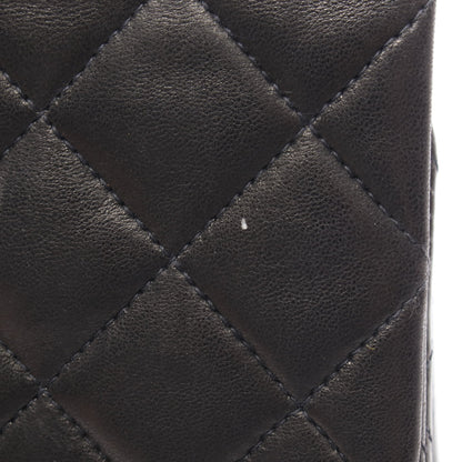 マトラッセ Wフラップ Wチェーンショルダーバッグ ラムスキン ブラック ゴールド金具 シャネル バッグ CHANEL