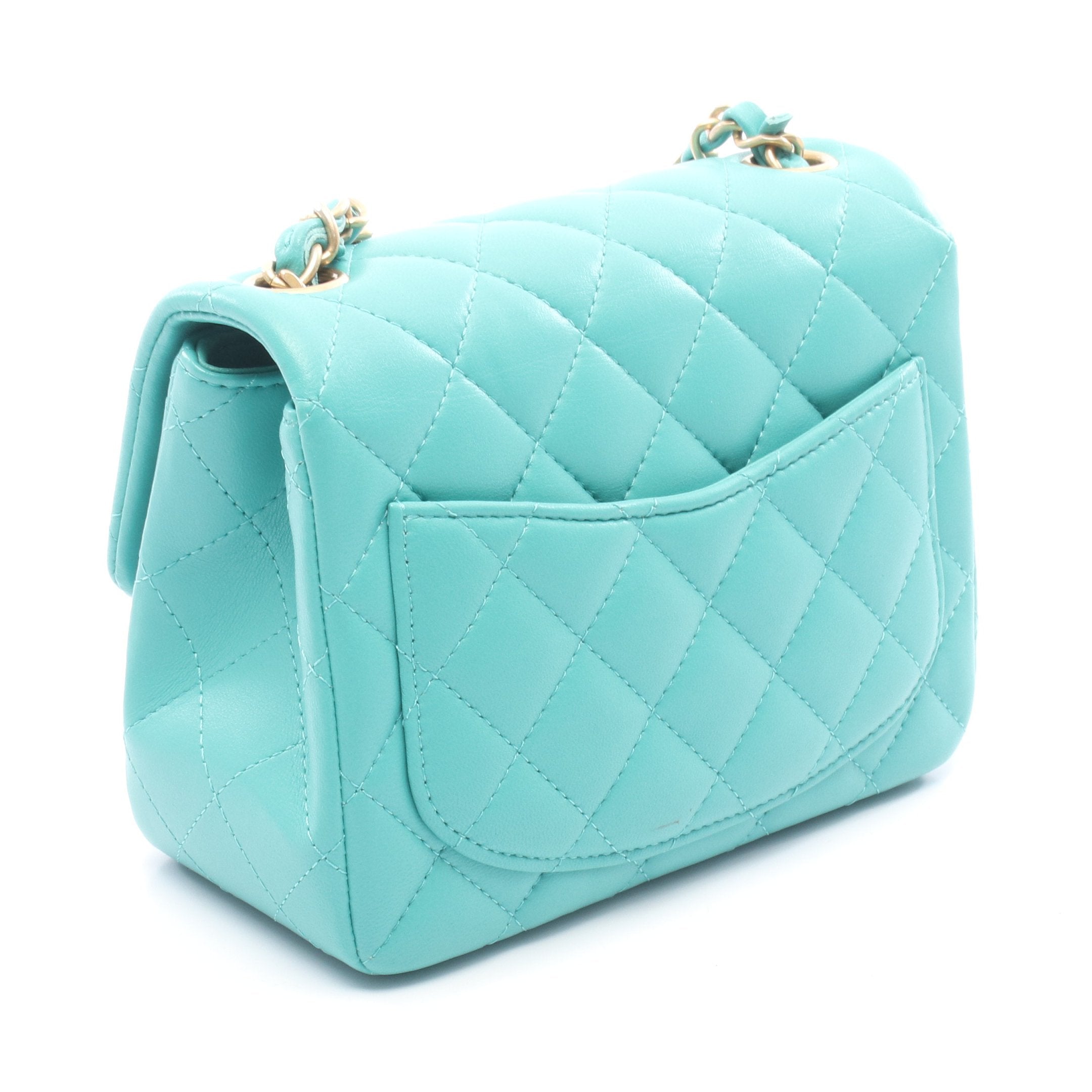 ミニマトラッセ チェーンショルダーバッグ ラムスキン グリーン