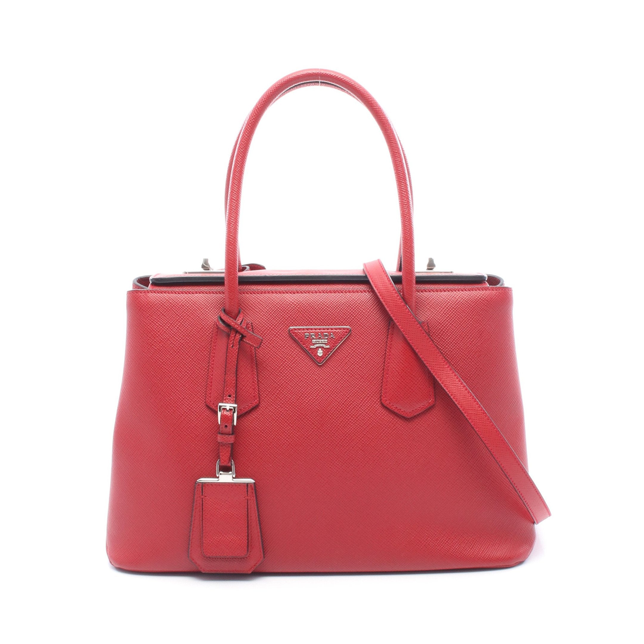 ハンドバッグ サフィアーノレザー レッド 2WAY プラダ – RECLO