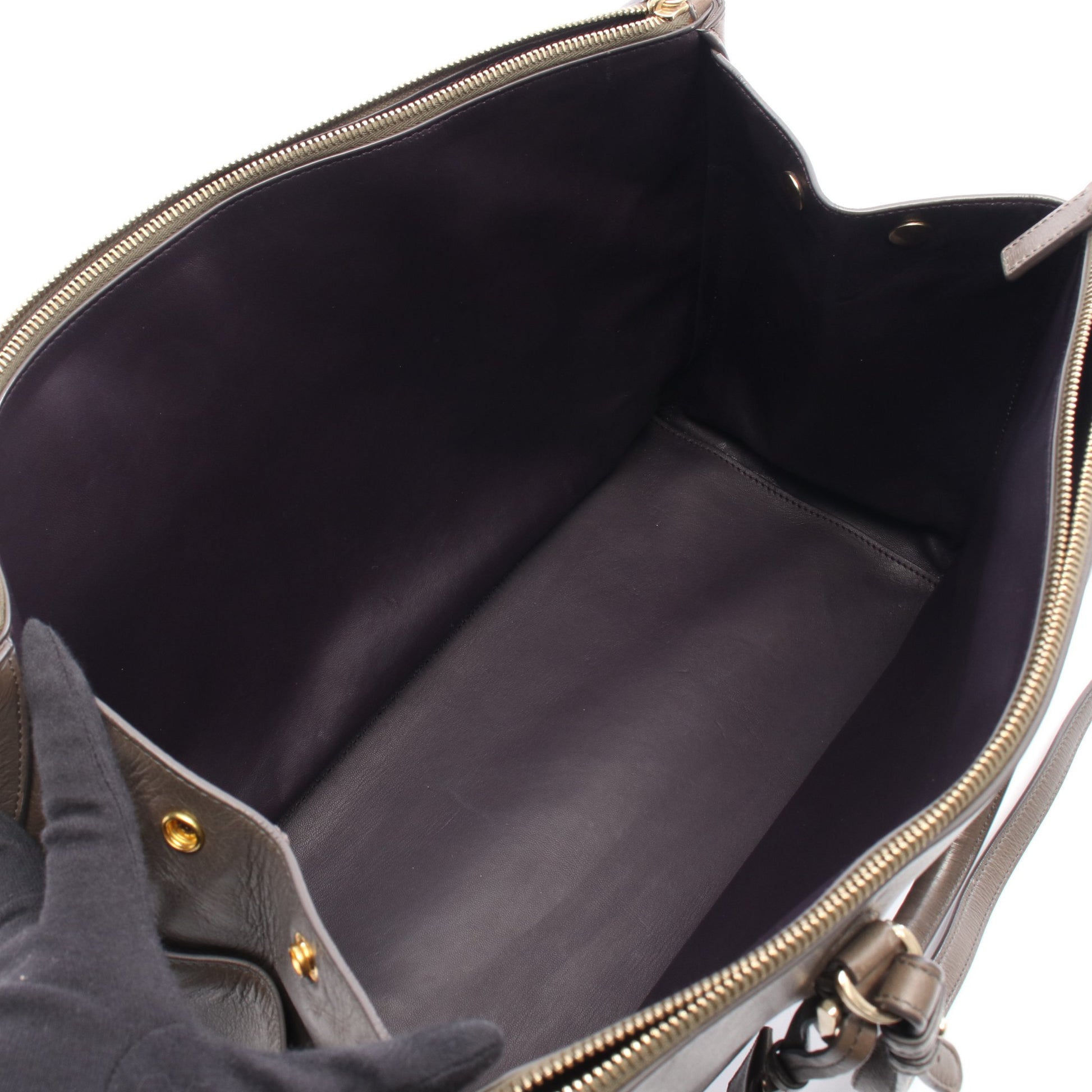 2WAY ハンドバッグ トートバッグ レザー グレーブラウン ジルサンダー バッグ JIL SANDER