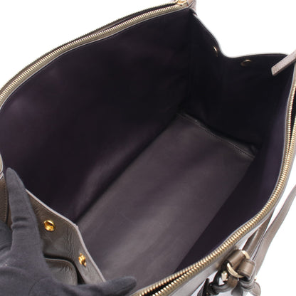 2WAY ハンドバッグ トートバッグ レザー グレーブラウン ジルサンダー バッグ JIL SANDER