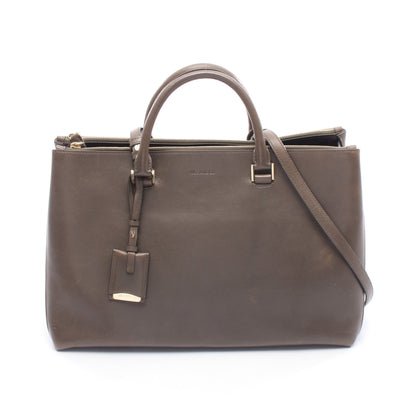 2WAY ハンドバッグ トートバッグ レザー グレーブラウン ジルサンダー バッグ JIL SANDER